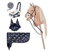 Brama West Hobby Horsing Kit complet - licol, tricot, couverture, bonnet anti-mouches et cheval - avec bandeau surprise (étoile sunny)