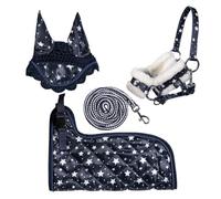 Brama West Hobby Horsing Kit complet : licol, tricot, couverture et bonnet anti-mouches pour cheval à bataille, accessoires pour chevaux de bataille, jeux et tournois (étoile)