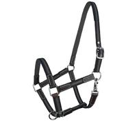 Brama West Licol de cheval Ruby - Réglable sur 2 positions - Avec cuir - Gris - Taille Cob