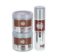 Brama West MagicBrush Kit d'entretien du cuir 3 pièces, graisse pour cuir, huile et savon de selle pour selle, bride et équipement d'équitation, protège, nourrit et fait briller (1)