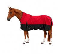 Brama-West Monteze Turnout Couverture d'hiver pour cheval 1200D Col haut 200 g/m² Rouge/noir Taille 115