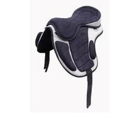 Brama West Selle pour enfant « Safety » sans arceau - Taille d'assise 13" - Avec étriers et sangle de selle (gris 13")