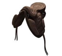 Brama West Selle pour enfant « Safety » sans arceau - Taille d'assise 13" - Avec étriers et sangle de selle (marron 13")