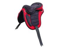 Brama West Selle pour enfant « Safety » sans arceau - Taille d'assise 13" - Avec étriers et sangle de selle (rouge 13")