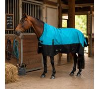 Brama-West Solano Turnout Couverture d'hiver pour cheval 1200D Col haut 0 GMS Aqua/noir Taille 145