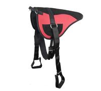 Brama West Toledo Bareback Tapis d'équitation avec poignée et fourrure synthétique Sans arbre Rouge Taille poney