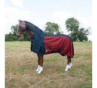 Brama-West Zuzi Turnout 1200D Couverture d'hiver avec col haut - Imperméable - Couleur rouge/bleu marine - Taille 105 cm