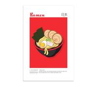 Bramart Impression Murale Ramen, Cuisine Japonaise, Idée Cadeau Originale, Décoration Maison Salon Bureau Cuisine, Poster sur Papier Glossy Premium (A3 (29,7 x 42 cm))