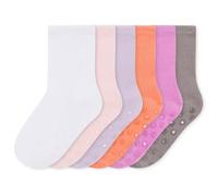 Bramble & Bear (6/12 paquets) Chaussettes pour bébés - Chaussettes antidérapantes en coton doux pour bébés - Assortiment de bleus et de roses pour les tailles 0-5 ans