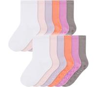 Bramble & Bear 6/12 paquets Chaussettes pour bébés - Chaussettes antidérapantes en coton doux pour bébés - Assortiment de bleus et de roses pour les tailles 0-5 ans