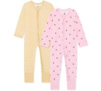 Bramble & Bear Lot de 2 Combinaisons de Nuit garçon et Fille - Coton Biologique, vêtements de Nuit Super Doux pour bébé - Vêtement zippé avec accès Facile