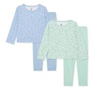 Bramble & Bear (Lot de 2) Pyjamas à manches longues pour enfants et jeunes enfants - Pyjama en coton biologique doux pour 2-10 ans - Pyjama unisexe confortable et doux