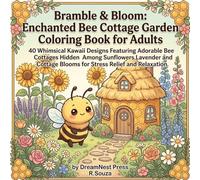 Bramble & Bloom: Enchanted Bee Cottage Garden Coloring Book for Adults: 40 Whimsical Kawaii Designs Featuring Adorable Bee Cottages Hidden Among ... Blooms for Stress Relief and Relaxation