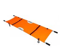Brancard, Brancard Pliable en Aluminium avec Roues et poignée antidérapante - Transfert d'urgence Multifonctionnel de Patients pour stades et ambulances (Orange)