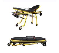 Brancard d'ambulance pliable, à angle réglable, structure en aluminium, principalement utilisé dans les ambulances, les hôpitaux et les centres médicaux d'urgence