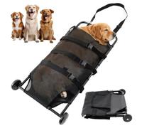 Brancard de transport pour animaux Brancard d'urgence pour chiens 45x22 pouces de transport pour animaux de compagnie Capacité de poids maximale de 250 livres avec roues silencieuses