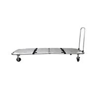 Brancard médical, brancard pliable à 4 roues en aluminium avec timon, capacité de charge de 350 lb pour le transfert de patients, les premiers secours, les hôpitaux, les ambulances, les secours