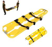 Brancard pliable à cuillère, brancard d'urgence médicale, capacité de charge de 180 kg, brancard de transport et de sauvetage léger en alliage d'aluminium pour secouristes, pour hôpitaux