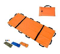 Brancard pliable portable, avec 12 poignées Brancard de secours pliable et imperméable avec sacs de rangement pour hôpitaux et ambulances(Orange)