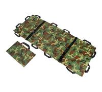 Brancard pliable portable, avec 12 poignées Brancard de secours pliable et imperméable avec sacs de rangement pour hôpitaux et ambulances(Green)