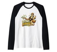 Branch Manager Jeu de Mots Humoristique Singe Design Humour Manche Raglan