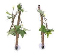 Branche d'angle de Reptile, Décoration de Plante de Terrarium Grimpant avec Ventouse pour Serpent Lézard Dragons Barbus Gecko Escalade