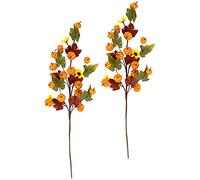 Branche d'automne Artificielle avec tournesols, citrouilles et Feuilles d'automne - Fleurs d'automne - Décoration d'automne - Fleurs artificielles - Fleurs en Soie - Branches pour Vase d'halloween
