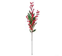 Branche de baies artificielles en plastique avec 3 fourchettes pour décoration d'intérieur, accents de fruits artificiels pour les arrangements de table et d'étagère
