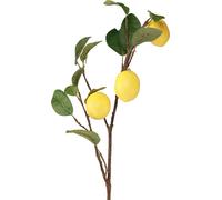 Branche de citron artificielle avec des citrons jaunes mûrs pour une décoration méditerranéenne