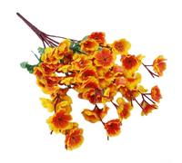 Branche de fleurs artificielles de pêche, 9 branches de prunier - Une touche de nature à votre événement (orange rouge)