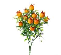 Branche de fruits de fortune artificielle à 7 fourches - 32 cm - Pour maison, fête de mariage, centre de table, salon, bureau (grenades)