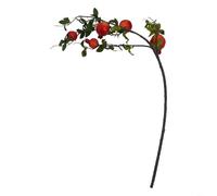 Branche de grenade artificielle - Décoration florale de fruits d'automne pour la maison, les cafés et les restaurants - Pour matériau EVA, 82 cm de long, tige de fausse fleur rouge vif (grenade rouge)