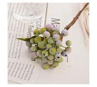 Branche de Haricot Vert, Combinaison Baies, Fruits artificiels, décoration d'arbre Jardin for la Maison, Le Bureau, Mariage, Les Vacances, Fleurs pour Décorations Guirlande(Pink Green)