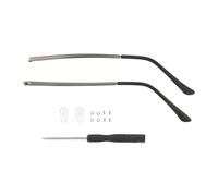 Branche De Lunette De Rechange 1 paire de branches lunettes couleur en métal, rechange, métalliques, accessoires réparation(Silver grey)