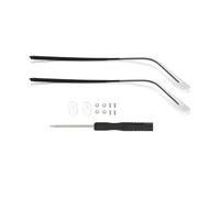 Branche De Lunette De Rechange 1 paire de branches lunettes transparentes rechange, métalliques for soleil, accessoires réparation(Black)