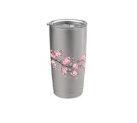 Branche de Sakura en fleurs de cerisier, art japonais Gobelet isotherme en acier inoxydable double paroi