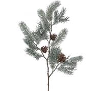 Branche de sapin Artificielle Givrée Décoration de Noël 71cm avec cônes