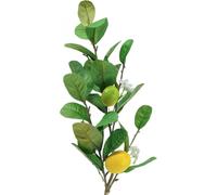Branche décorative artificielle Citrons avec fleurs pour une décoration d'été méditerranéenne