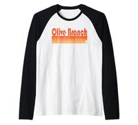 Branche d'olivier, style rétro des années 80 du Mississippi Manche Raglan