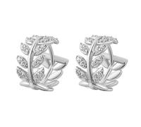 Branche Incrustée De D'oreilles D'oreilles Et D'oreilles Feuilles Et élégantes De La Nature : D'oreilles Serties De Provenant De Branches D'arbres Stylo Découvertes Nettoyeur (Silver, One Size)