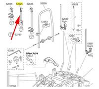 Branche vélo courte - Thule - VeloCompact 925 - Avec serrure - Sur attelage - Poids 0.5kg
