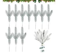 Branches D'aiguilles De Pin 10 Pièces Décoration Noël Artificielle | Tiges Végétales Festives Pour décorateurs maison bureau appartement restaurant café salon espace étude fête