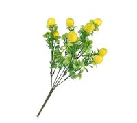 Branches de citron pour pot, choix d'automne de 3 pièces avec des feuilles vertes, florales artificielles, 14 pouces décorations d'été de la maison cuisine extérieure