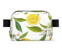 Branches de citronnier Exotiques à Motifs, délicieuses !,Sac Banane carré de Voyage, Sac de Poitrine décontracté, Sac Banane pour Hommes et Femmes