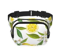 Branches de citronnier Exotiques à Motifs, délicieux et délicieux,Sac Banane carré Double Couche, Sac de Poitrine