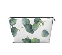 Branches De Feuilles D'eucalyptus Aquarelle, Trousse de Toilette Trousse de Maquillage Sac à cosmétiques Trousse de Toilette de Voyage Portable
