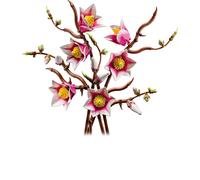 LEGO Set de fleurs artificielles Branches de Magnolia 11510 – 5 fausses plantes, déco chambre/salon