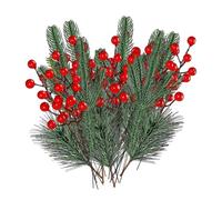Branches de pin - 60 pièces vertes décoration de Noël, vertes aiguilles de pin épingles de pin accessoires de guirlandes faites à la main | Pour l'extérieur et l'intérieur cheminées