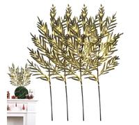 Branches De | Réaliste 4 Pièces,Tiges De Pin Illuminées Décorations De | pour Décoration Maison Intérieur Extérieur Guirlande Festive Couronne Cheminée Remplissage