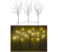 Branches décoratives lumineuses - LUNARTEC - 3 branches - 24 LED - Blanc chaud - Intérieur